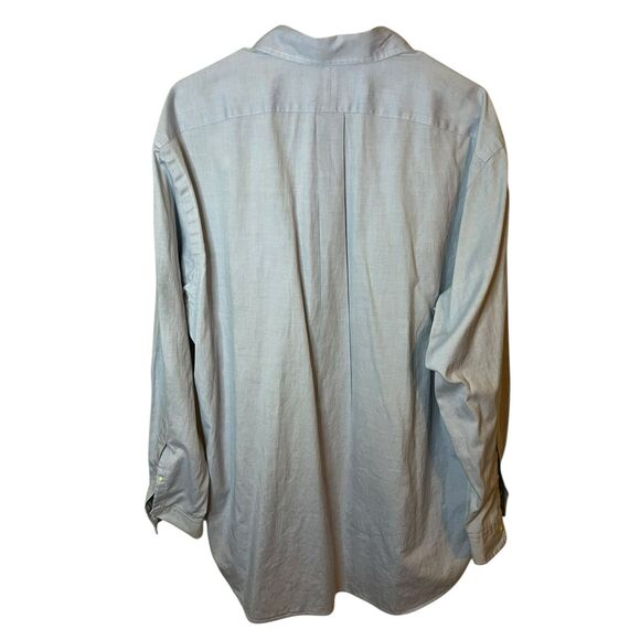 Ralph Lauren Mens XL Oxford Yarmouth Blue Long Sleeve Button Up Shirt - Picture 5 of 5